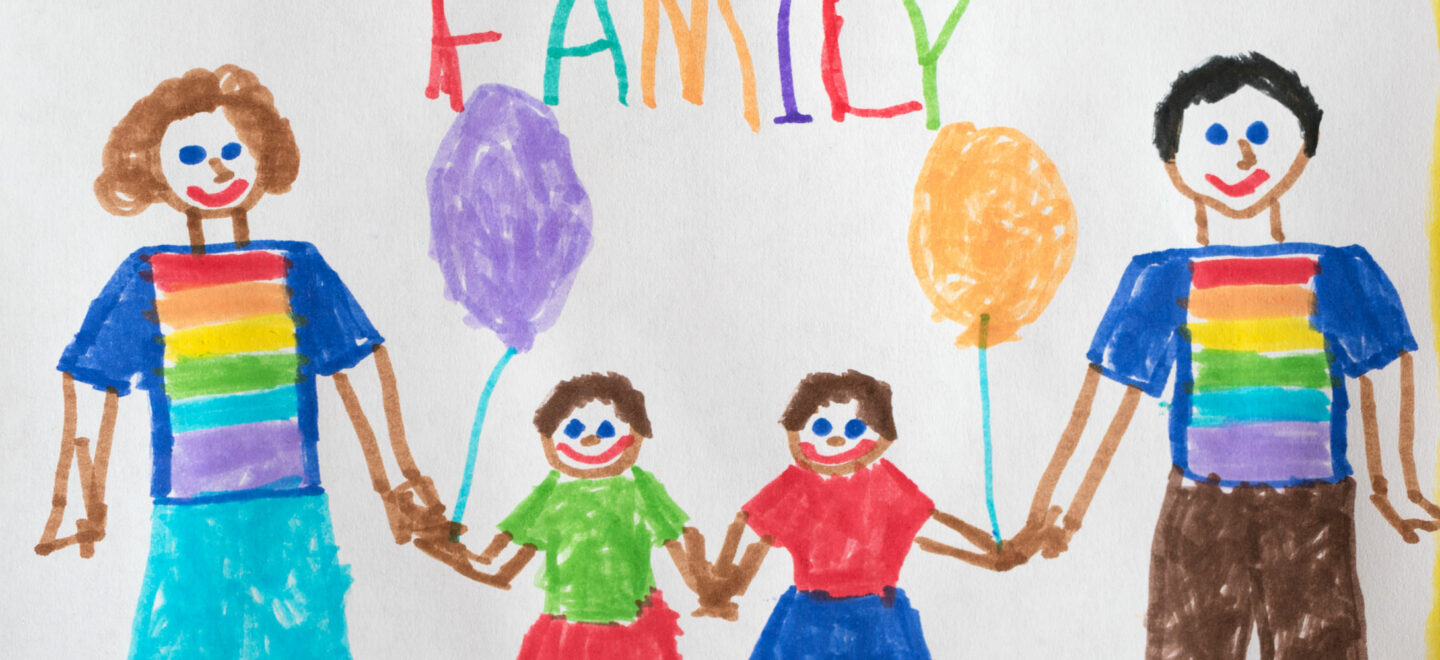 child drawn family picture